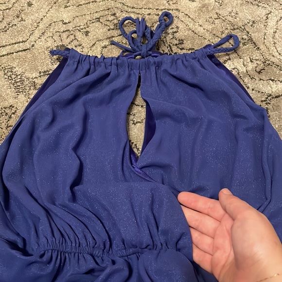 Shimmering purple high low Double Zero dress - Picture 7 of 8